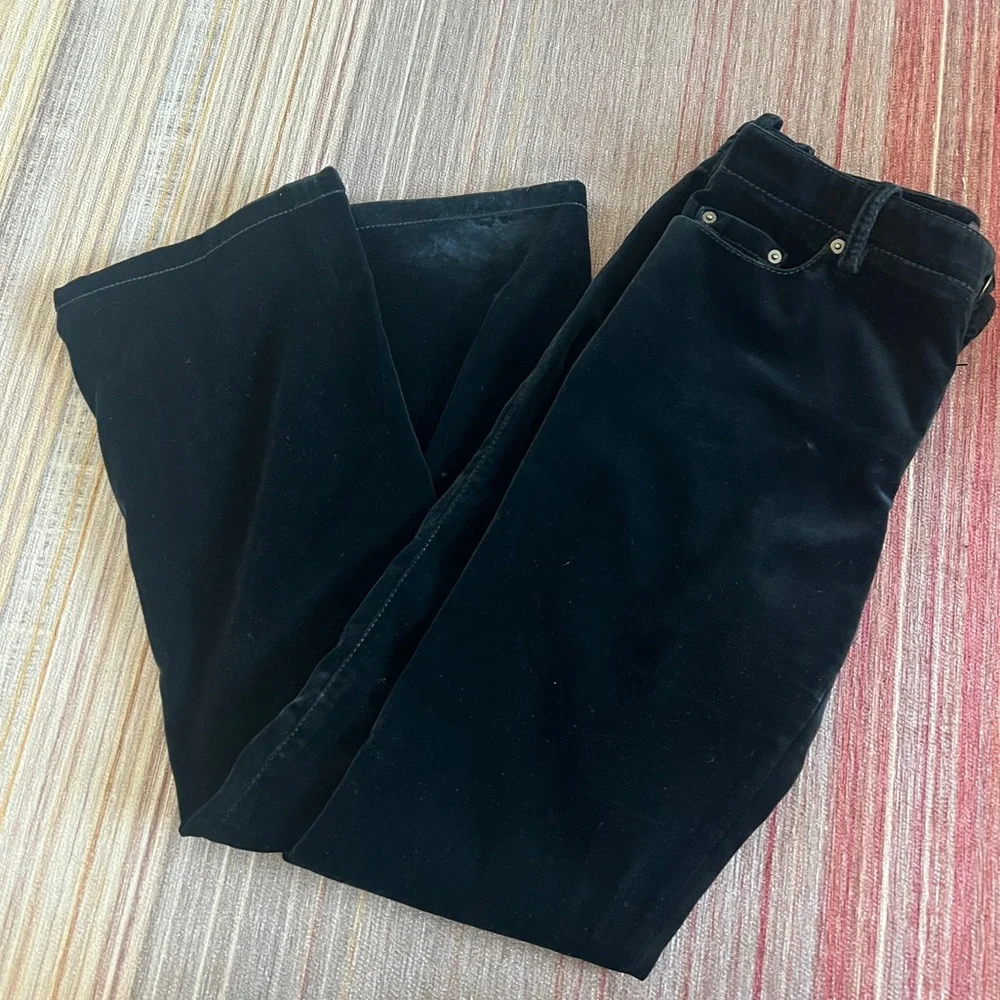 Louis Vuitton Black Velvet Flare Pants - Picture 6 of 16